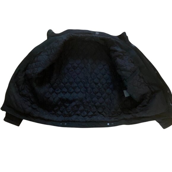 Levis Canvas Chore Barn Coat Black Cowboy Farm Utility Trucker Quilted 90s Sz XL - Picture 8 of 15